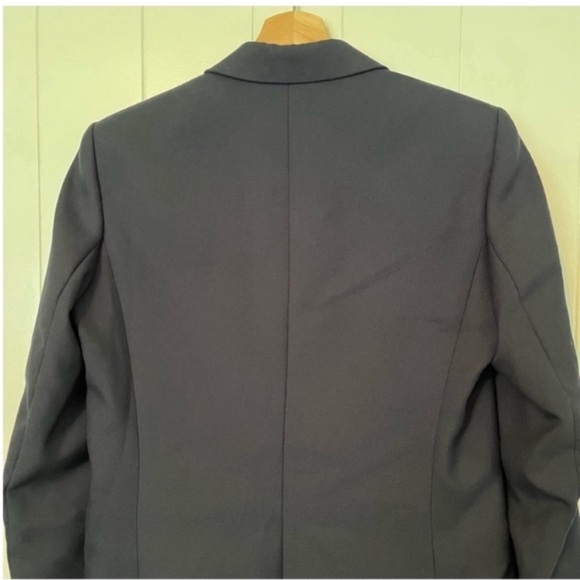 Sandro Blazer Sports Coat Suit Jacket Navy Blue Mirrored Buttons 38 - Picture 6 of 9